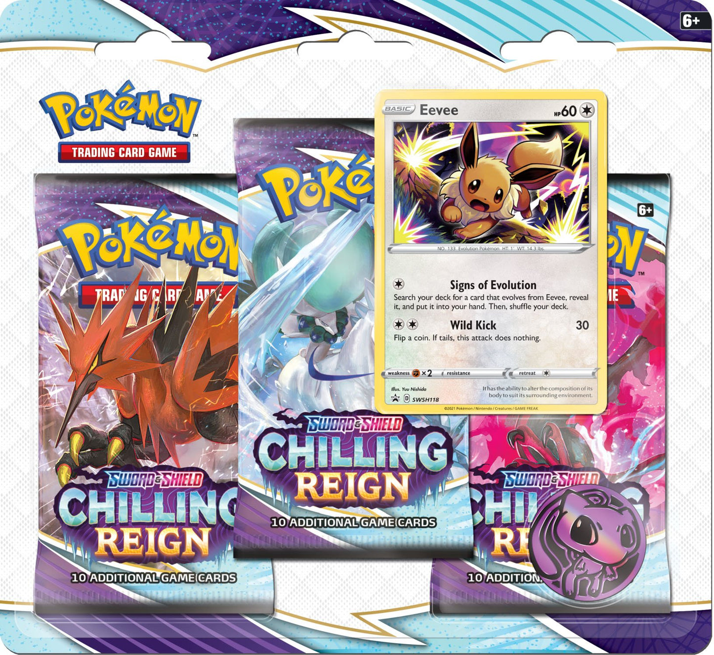 Pokemon TCG Chilling Reign Three Booster Pack Blister - Card Croc