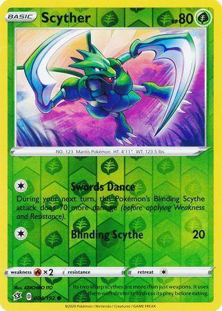 (004/192) Scyther Common Reverse Holo - Rebel Clash - Card Croc