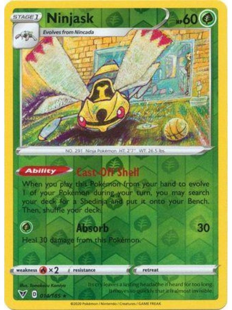 (014/185) Ninjask Rare Reverse Holo - Vivid Voltage - Card Croc