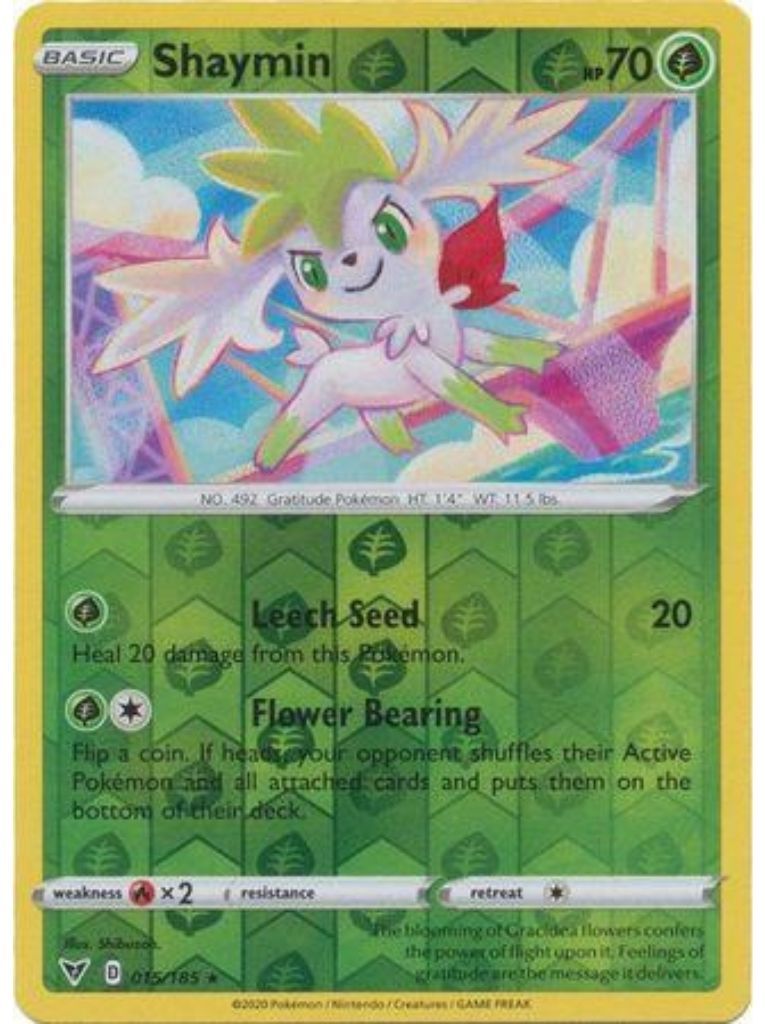 (015/185) Shaymin Holo Rare Reverse Holo - Vivid Voltage - Card Croc