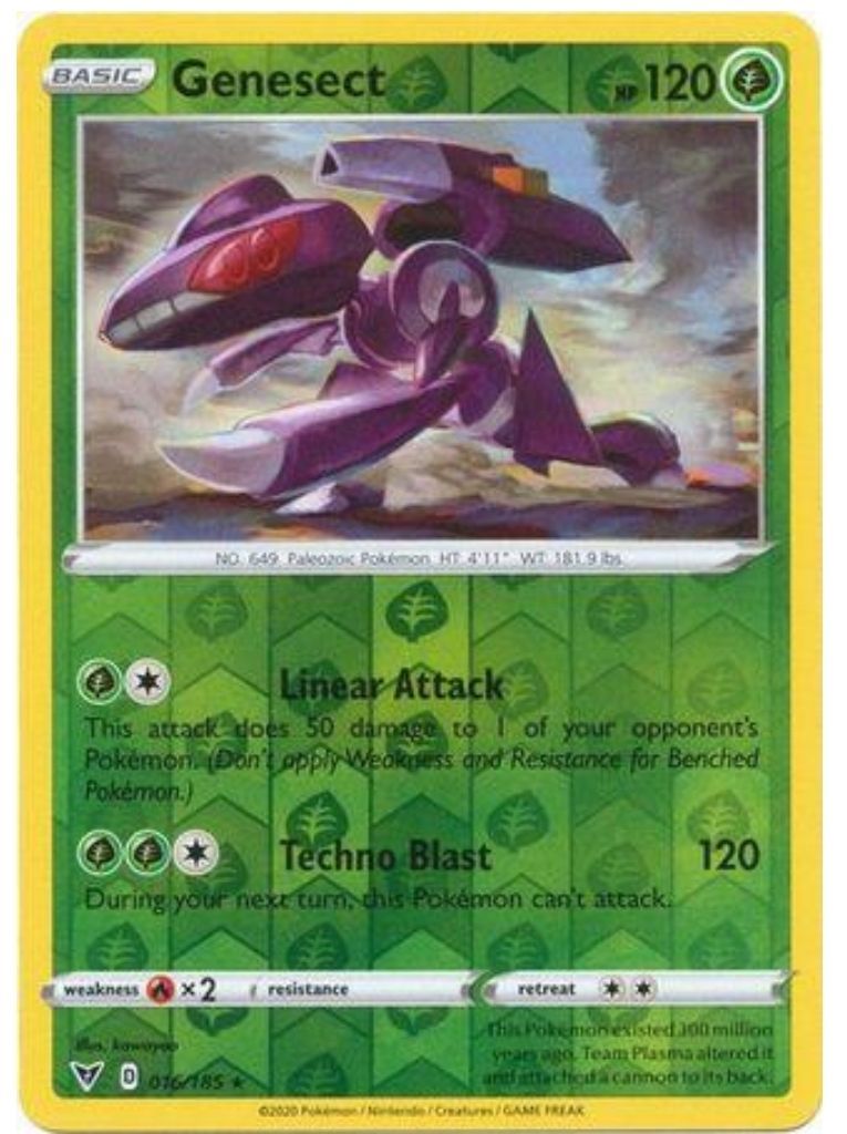 (016/185) Genesect Holo Rare Reverse Holo - Vivid Voltage - Card Croc