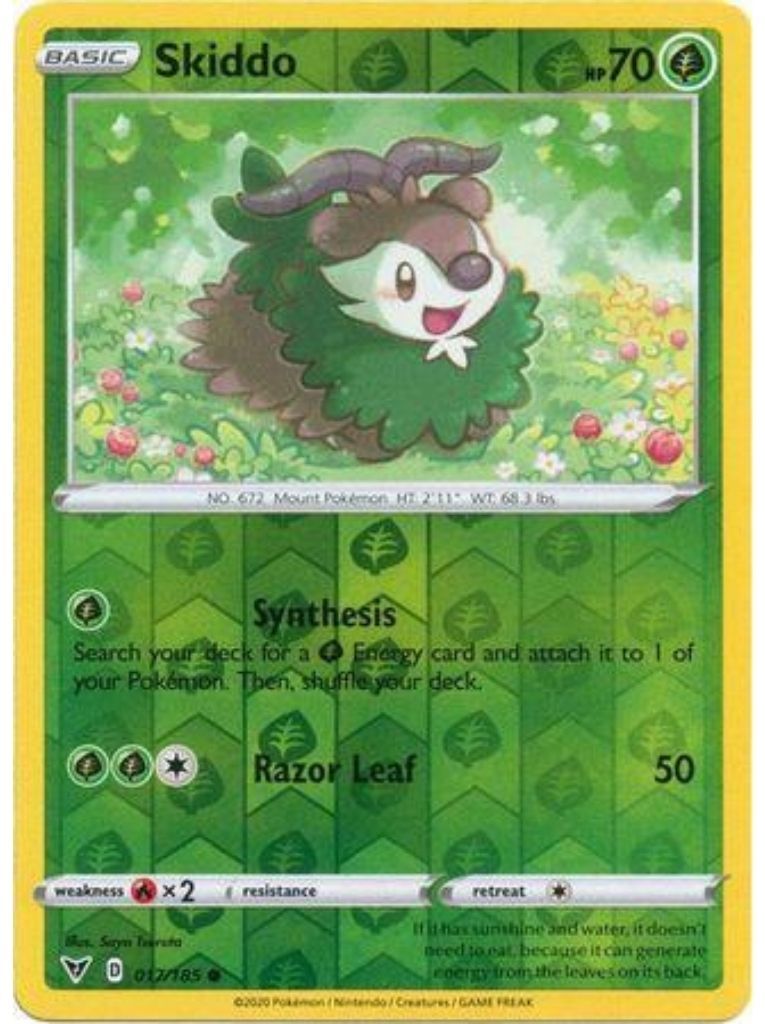 (017/185) Skiddo Common Reverse Holo - Vivid Voltage - Card Croc