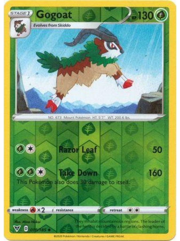 (018/185) Gogoat Uncommon Reverse Holo - Vivid Voltage - Card Croc