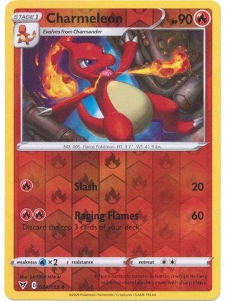 (024/185) Charmeleon Uncommon Reverse Holo - Vivid Voltage - Card Croc