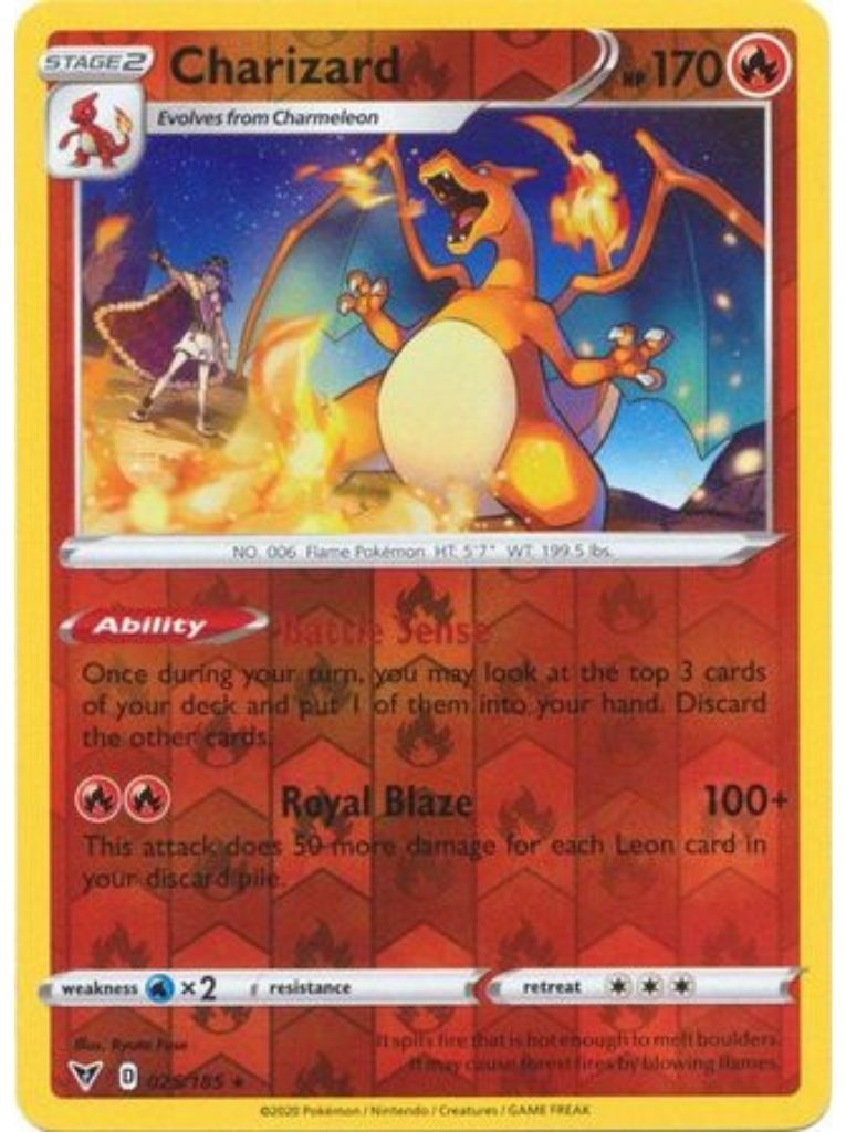 (025/185) Charizard Rare Reverse Holo - Vivid Voltage - Card Croc