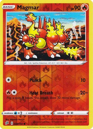 (029/192) Magmar Common Reverse Holo - Rebel Clash - Card Croc