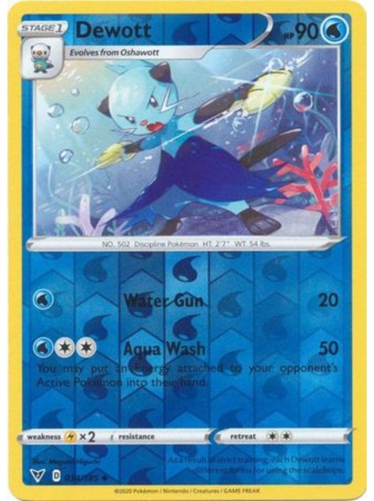 (034/185) Dewott Uncommon Reverse Holo - Vivid Voltage - Card Croc