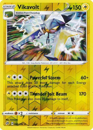 (066/192) Vikavolt Rare Reverse Holo - Rebel Clash - Card Croc