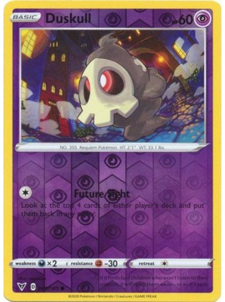 (069/185) Duskull Common Reverse Holo - Vivid Voltage - Card Croc