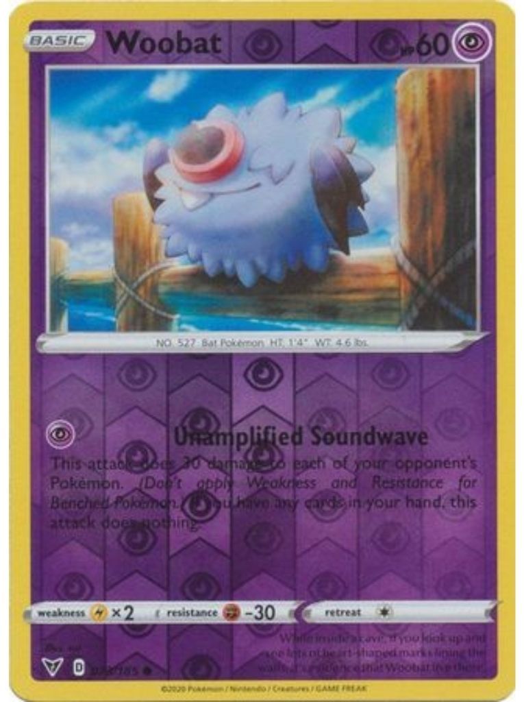 (073/185) Woobat Common Reverse Holo - Vivid Voltage - Card Croc