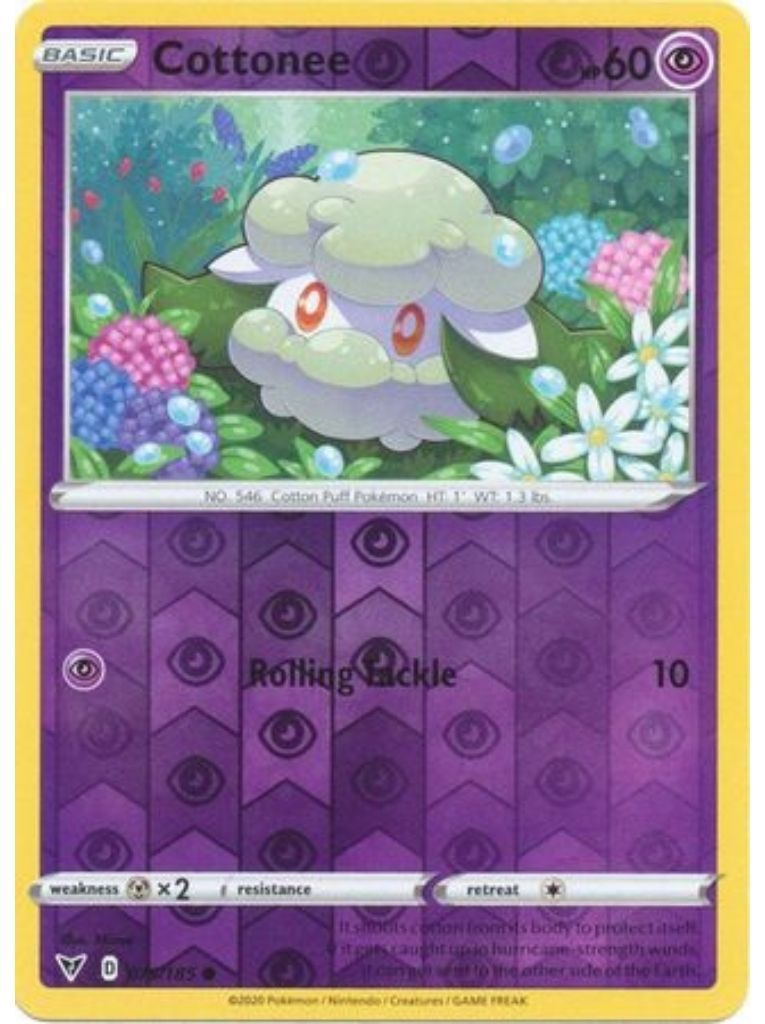 (075/185) Cottonee Common Reverse Holo - Vivid Voltage - Card Croc