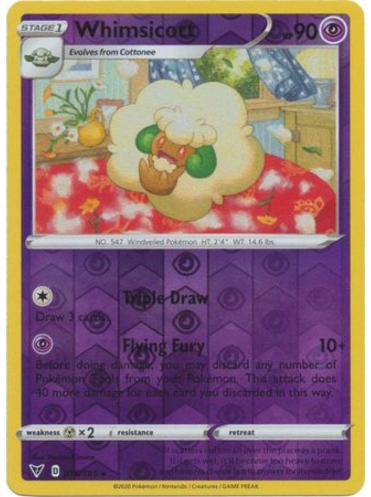 (076/185) Whimsicott Rare Reverse Holo - Vivid Voltage - Card Croc