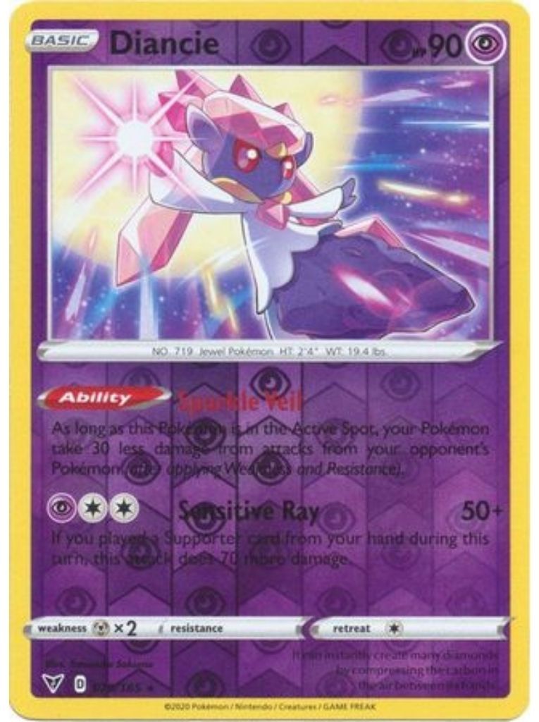 (079/185) Diancie Holo Rare Reverse Holo - Vivid Voltage - Card Croc