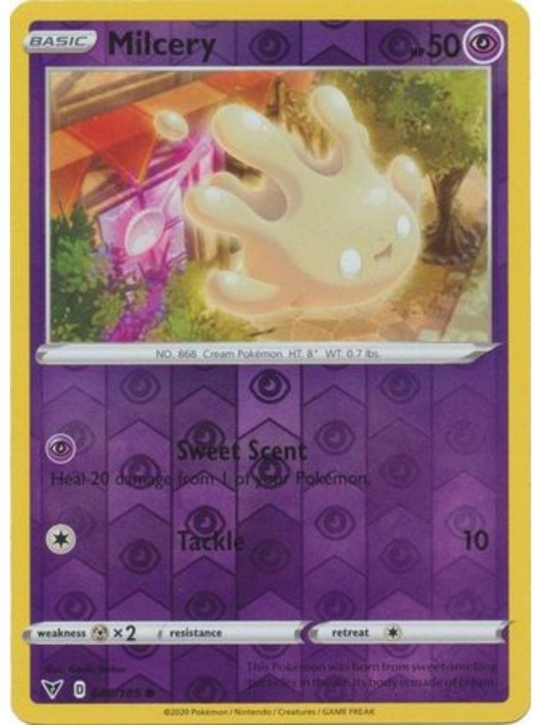 (080/185) Milcery Common Reverse Holo - Vivid Voltage - Card Croc