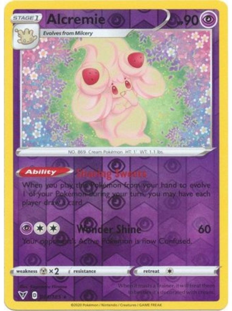 (081/185) Alcremie Rare Reverse Holo - Vivid Voltage - Card Croc