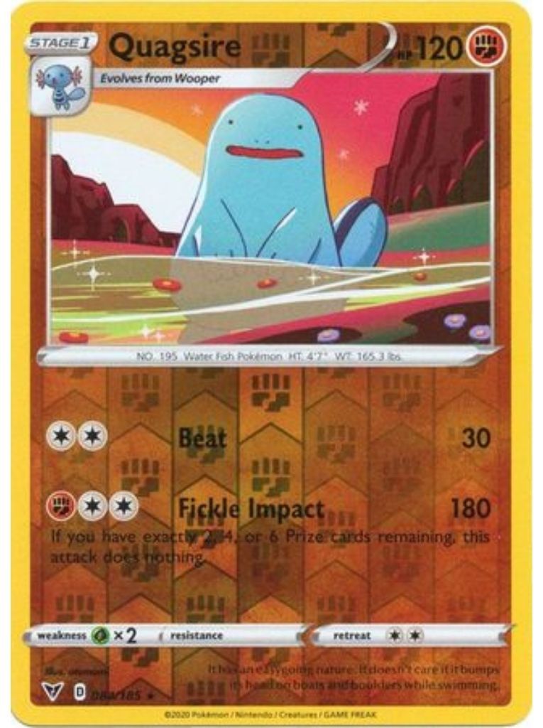 (084/185) Quagsire Rare Reverse Holo - Vivid Voltage - Card Croc