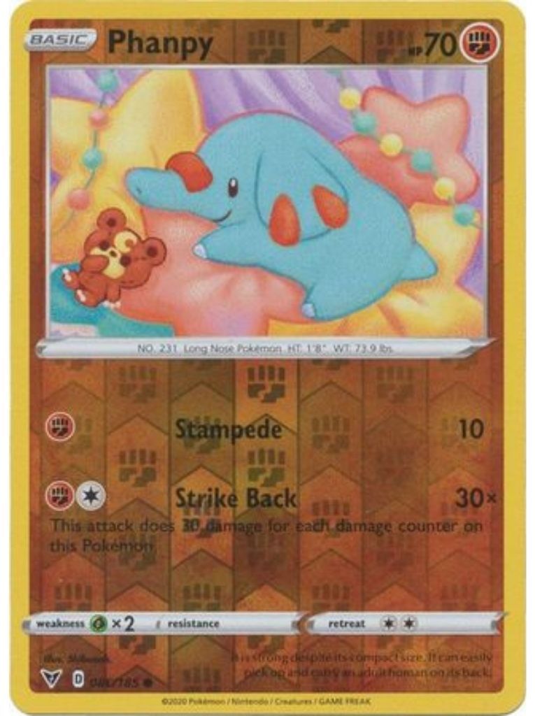 (086/185) Phanpy Common Reverse Holo - Vivid Voltage - Card Croc