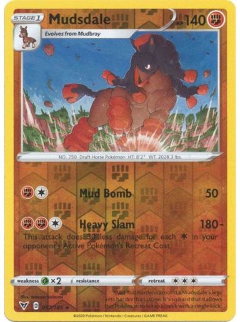 (097/185) Mudsdale Rare Reverse Holo - Vivid Voltage - Card Croc