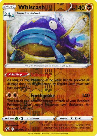 (100/192) Whiscash Rare Reverse Holo - Rebel Clash - Card Croc