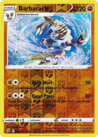 (104/192) Barbaracle Rare Reverse Holo - Rebel Clash - Card Croc