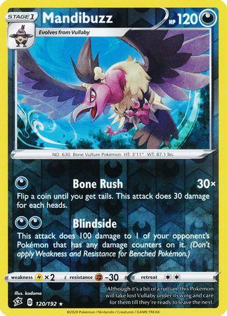 (120/192) Mandibuzz Rare Reverse Holo - Rebel Clash - Card Croc