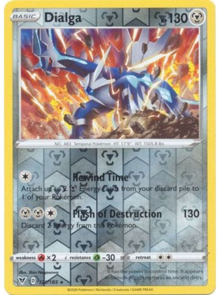 (121/185) Dialga Holo Rare Reverse Holo - Vivid Voltage - Card Croc