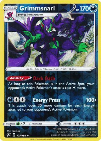 (125/192) Grimmsnarl Rare Reverse Holo - Rebel Clash - Card Croc