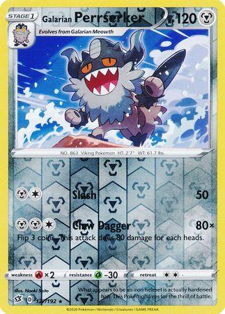 (127/192) Galarian Perrserker Rare Reverse Holo - Rebel Clash - Card Croc