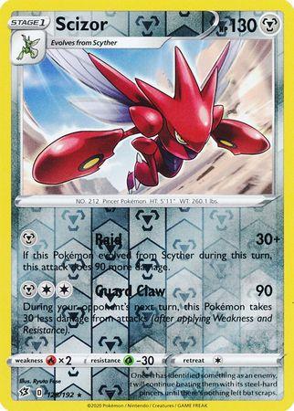 (128/192) Scizor Rare Reverse Holo - Rebel Clash - Card Croc