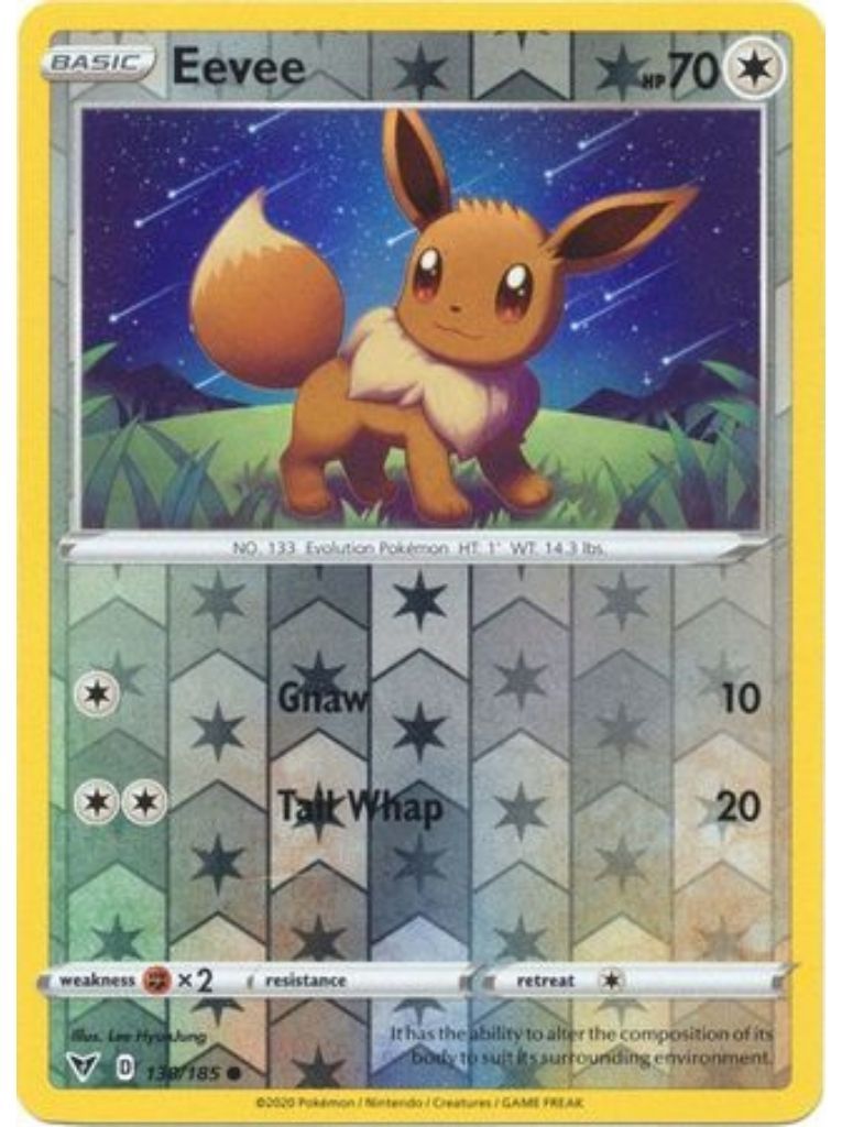 (130/185) Eevee Common Reverse Holo - Vivid Voltage - Card Croc