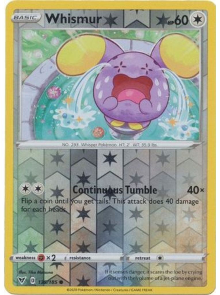 (135/185) Whismur Common Reverse Holo - Vivid Voltage - Card Croc