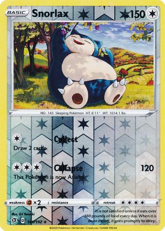 (141/192) Snorlax Rare Reverse Holo - Rebel Clash - Card Croc