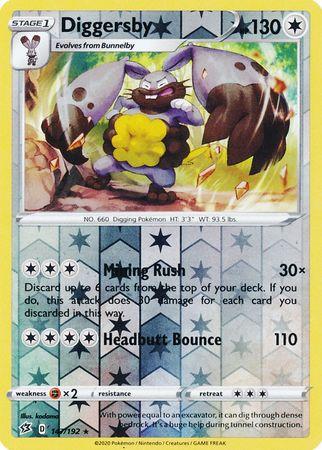 (147/192) Diggersby Rare Reverse Holo - Rebel Clash - Card Croc