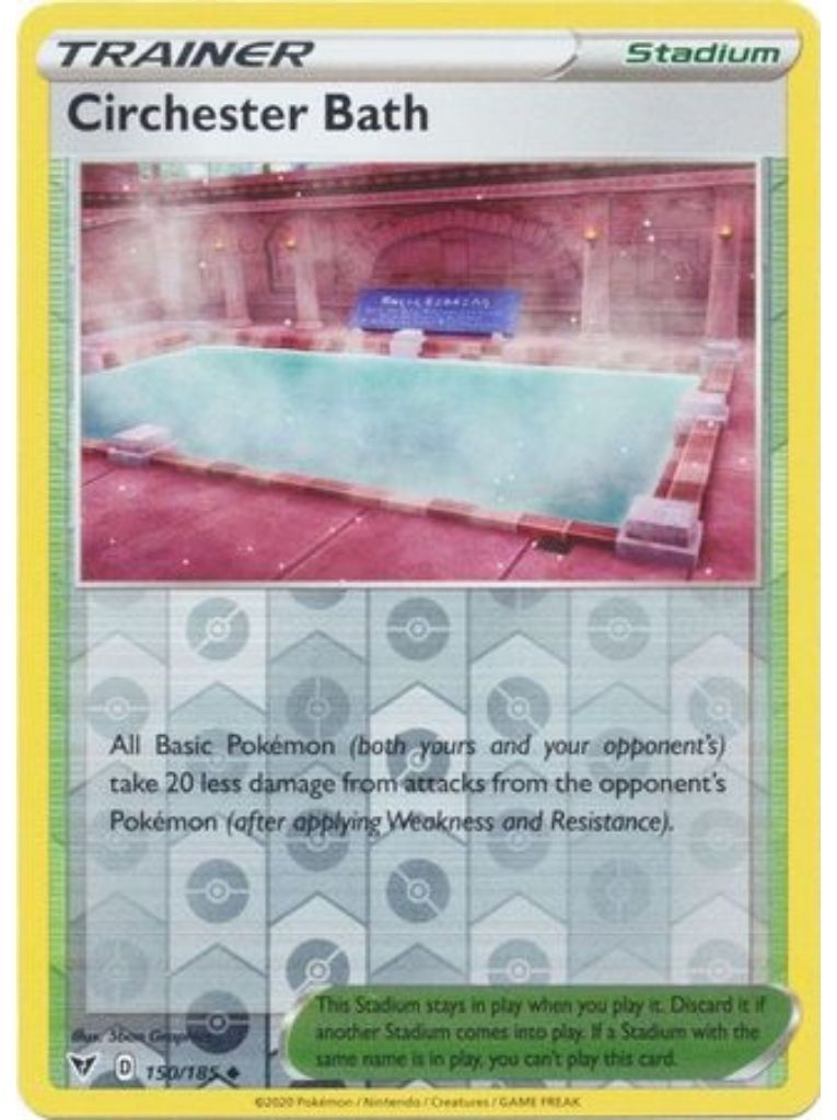 (150/185) Circhester Bath Uncommon Reverse Holo - Vivid Voltage - Card Croc