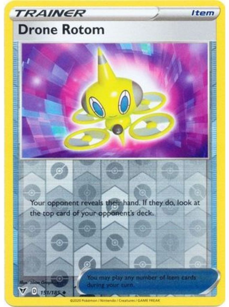 (151/185) Drone Rotom Uncommon Reverse Holo - Vivid Voltage - Card Croc