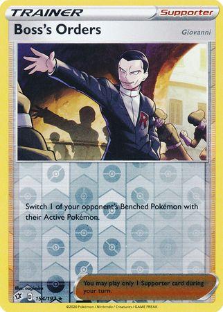 (154/192) Boss's Orders Rare Trainer Reverse Holo - Rebel Clash - Card Croc