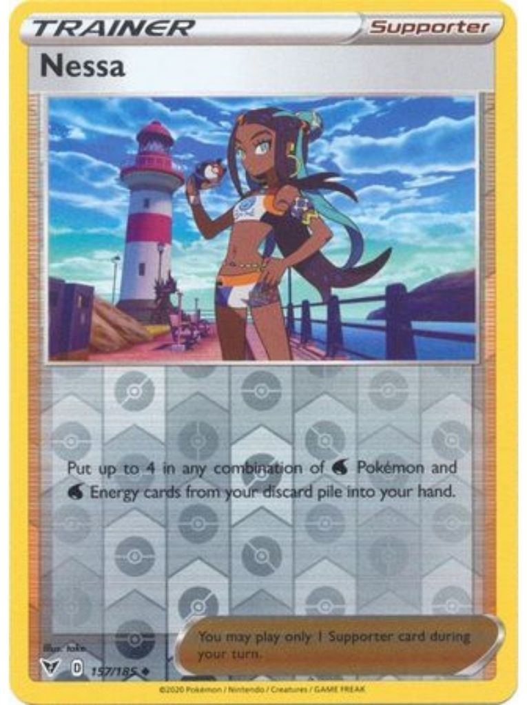 (157/185) Nessa Uncommon Reverse Holo - Vivid Voltage - Card Croc