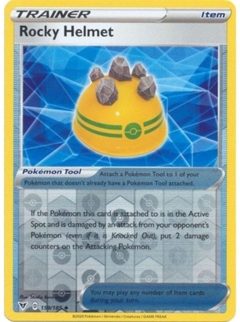 (159/185) Rocky Helmet Uncommon Reverse Holo - Vivid Voltage - Card Croc