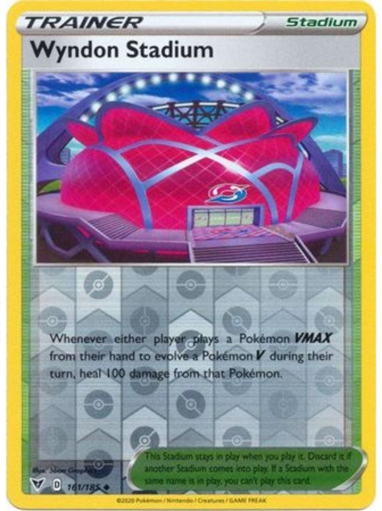 (161/185) Wyndon Stadium Uncommon Reverse Holo - Vivid Voltage - Card Croc