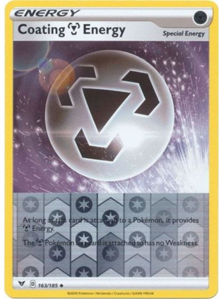 (163/185) Copy of Coating Energy Uncommon Reverse Holo - Vivid Voltage - Card Croc