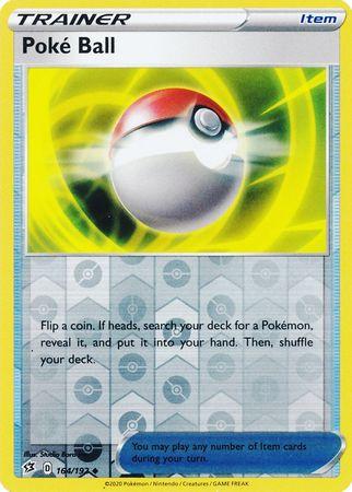 (164/192) Poke Ball Trainer Uncommon Reverse Holo - Rebel Clash - Card Croc