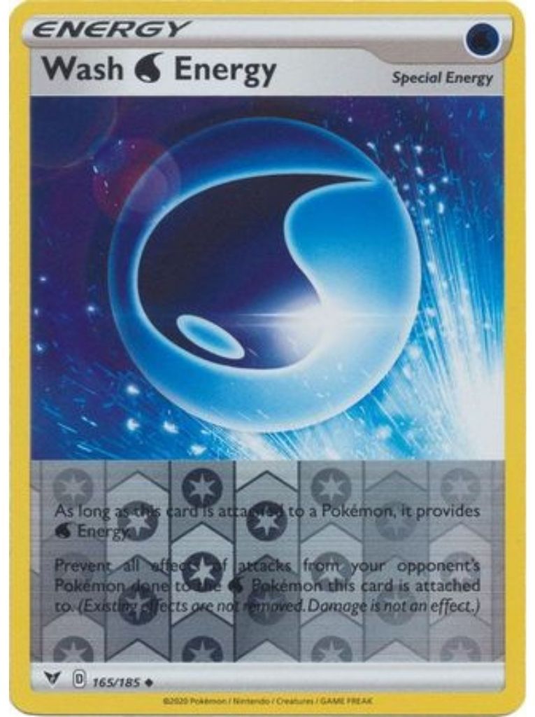 (165/185) Wash Energy Uncommon Reverse Holo - Vivid Voltage - Card Croc