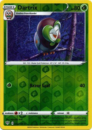 (012/189) Dartrix Uncommon Reverse Holo - Darkness Ablaze - Card Croc