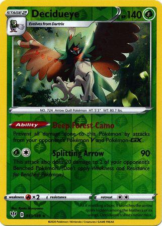 (013/189) Decidueye Holo Rare Reverse Holo - Darkness Ablaze - Card Croc