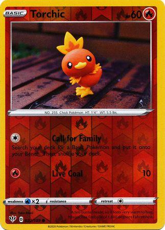 (022/189) Torchic Common Reverse Holo - Darkness Ablaze - Card Croc