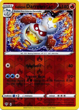 (028/189) Galarian Darmanitan Rare Reverse Holo - Darkness Ablaze - Card Croc