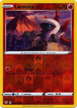 (029)/189) Larvesta Common Reverse Holo - Darkness Ablaze - Card Croc