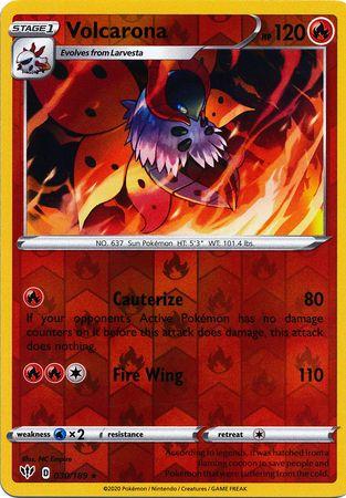 (030/189) Volcarona Rare Reverse Holo - Darkness Ablaze - Card Croc