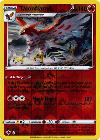 (032/189) Talonflame Rare Reverse Holo - Darkness Ablaze - Card Croc