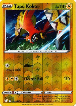 (061/189) Tapu Koko Holo Rare Reverse Holo - Darkness Ablaze - Card Croc